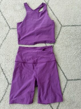 Beyond Yoga Purple Racerback Crop Tank